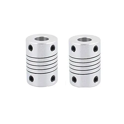 Xnrtop 8mm to 8mm Shaft Coupling 25mm Length 18mm Diameter Stepper Motor Coupler Aluminum Alloy Joint Connector for 3D Printer CNC Machine DIY Encoder(Pack of 2）