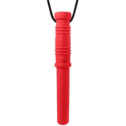 ARKs Bite Saber Chew Necklace (Soft & Chewy for Mild Chewing Only) - Red