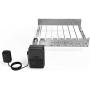 only fire Stainless Steel Electric Skewer Turner, Rotated Grilling Rack Shish Kabob Set with 7 Skewers and Dual-Purpose Rotisserie Motor