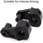 Kucehiup CNC Motorcycle Handlebar Risers 7/8 inch 22mm or 1 1/8 inch 28mm Universal Handle Bars Mount Clamp(Pure Black)