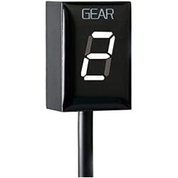 Motorcycle Gear Indicator for Honda CBR CB500X CB400SF CB650F CB1300 CBR600RR CB1000R Cb650r VFR800 Digital Meter LED Display Waterproof ECU Plug (White)