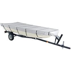 munirater 16Ft Boat Cover Waterproof Heavy Duty Trailerable Replacement for Jon Boat Grey