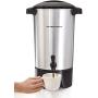 Hamilton Beach Stack & Snap Food Processor and Vegetable Chopper, 12 Cup Bowl, 2-Speed 450 Watt Motor, Black (70725A) & 45 Cup Coffee Urn and Hot Beverage Dispenser, Silver