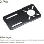 MECCANIXITY Motor Mounting Bracket Alloy Mount Plate Holder 100x50mm Black for 28/35/42 Stepper Motor 2 Pack