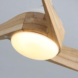 Sofucor Ceiling Fan 52 Inch Wood Ceiling Fan with Lights Remote Control Dimmable Light Reversible DC Motor Modern Ceiling Fan for Kitchen Bedroom Basement Dining Living Room Light Wood