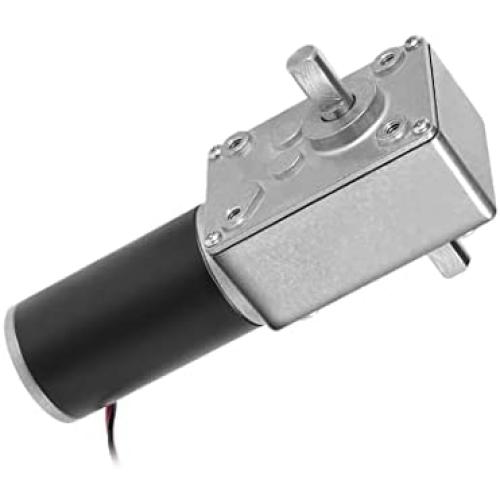 sourcing map High Torque Speed Reduction Motor Double Shaft Worm Gear Motor DC 24V 105RPM