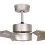 Noble Home Industrial Large Ceiling Fan with DC Motor | 60 Inch Metal Fixture with Wall Control | Damp Rated High Speed Device without Light, Silver (Noble Home)