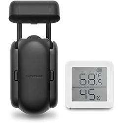 SwitchBot Curtain Smart Electric Motor - Wireless App or Automate Timer Control, Smart Hygrometer Thermometer, Bluetooth Wireless Room Temperature Humidity Sensor with App Alerts