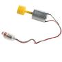 4 Blades Vertical Wind Turbines Generator Electricity Generator Small DC Motor Blades DIY Kit Small Motor (Color : Yellow)