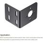 MECCANIXITY Motor Mounting Bracket Motor Holder 54x52x62mm Black with Screws for Motor 2 Pack
