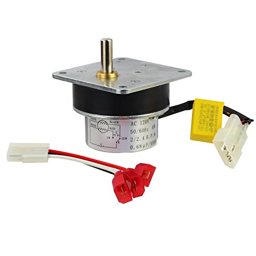 Auger Feed Motor Replacement for Quadra-Fire Part 812-4421 & 812-4420，2.4RPM 120V Auger Feed Motor Fits for Heatilator CAB50 PS35 PS50 7000-500 PH，High Quality and More Robus