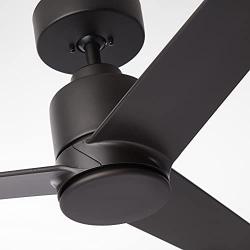 Noble Home Ceiling Fan with Remote Outdoor Wet Rated Fixture with Premium DC Motor and 6 Speed Controller Downrod Mount for Overhead Hanging, Bronze, 54 Inch