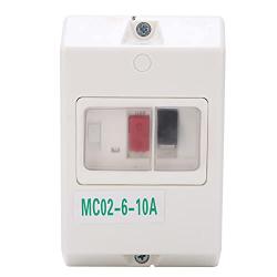 FTVOGUE MC02-6-10A Motor Protection Switch Waterproof Circuit Controller with Frequency 50 60HZ 220V 380V for Distribution Line Protection and Infrequent Load Conversion,Breaker