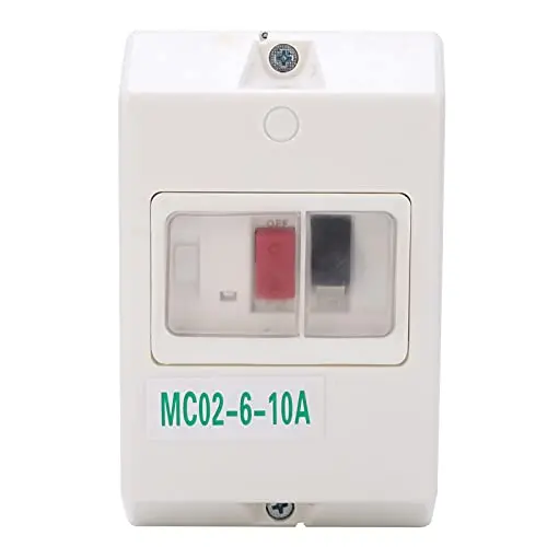 FTVOGUE MC02-6-10A Motor Protection Switch Waterproof Circuit Controller with Frequency 50 60HZ 220V 380V for Distribution Line Protection and Infrequent Load Conversion,Breaker FTVOGUE MC02-6-10A Motor Protection Switch Waterproof Circuit Controller with Frequency 50 60HZ 220V 380V for Distribution Line Protection and Infrequent Load Conversion,Breaker