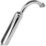 FVRITO Chrome Exhaust Muffler Pipe and gasket nut kit for 2 stroke 49cc 60cc 66cc 80cc Engines Gas Motorized Bicycle Motor Bikes Silver