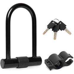 Alston U Lock Bike Heavy Duty Lock with Mounting Bracket 5.5 Inch Secure Anti Theft Lock for Motorcycle Mountain Electric Folding Bike Garage Fence Gate