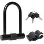 Alston U Lock Bike Heavy Duty Lock with Mounting Bracket 5.5 Inch Secure Anti Theft Lock for Motorcycle Mountain Electric Folding Bike Garage Fence Gate