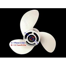 ITACO Boat Motor Aluminum Propeller 8 1/2x8 1/2 -N 6G1-45941-00-EL 6G1-45941-00-00 for Yamaha 6hp 8hp 9.9hp F6 F8 F9.9 Boat Engine 8.5x8.5