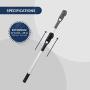 Five Oceans Outboard Extension Handle Telescopic, Extends from 17.5 inches (444mm) to 25 inches (635mm), Aluminum Tubing with Plastic Handle, Foam Grip FO4454