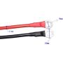 LIXINTIAN Battery Charging Cable SAE to O Ring Terminal Connectors Harness, 10AWG Quick Disconnect SAE Cable for Motorcycles, Cars, Etc, with 1 SAE Polarity Reverse Connector.