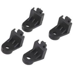 American Volt 4-Pack Complete Dual Electric Radiator Condenser Transmission Engine Oil Cooler Fan Mounting Installation Kit Zip-Tie Straps Foam Vibration Pads Springs L-Bracket 90 Degree Corner Fin Mounts Clips Fasteners Universal Automotive Replacement C