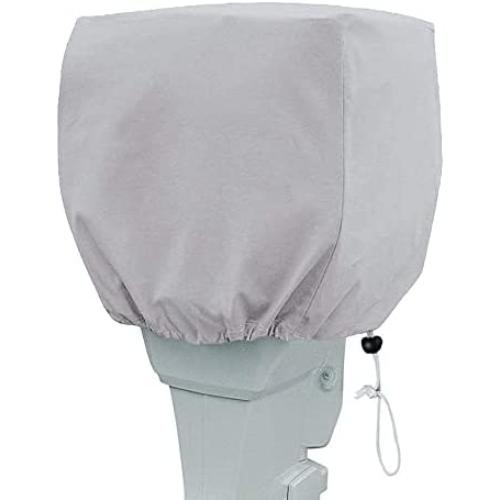 Outboard Motor Cover - 600D Heavy Duty Waterproof Boat Motor Covers, Outboard Engine Covers Fits Motor Up to 20 HP