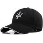 ARKOSKNIGHT Adjustable Embroidered Baseball Caps Maseretti-Logo Racing Motor Hat Fashion Street Dancing Sports Travel(Black)