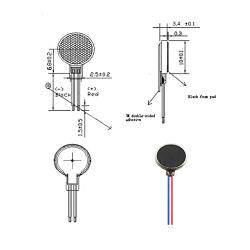 DaFuRui 30PCS 10mmx3.4mm Mini Vibration Motors DC 3V 11000rpm Flat Coin Button-Type Micro DC Vibrating Motor for Mobile Cell Phone Pager Tablet Household Appliances