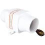 YaeMarine 3 Inch 12V in-Line Blower Electric in-Line Marine Bilge Air Blower 130 CFM White for Boat Marine