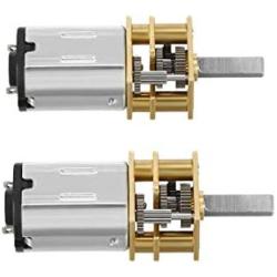 QMseller 2PCS DC 6V 300RPM Micro Gear Box Speed Reduction Motor 0.18A Electric Gear Motor with 2 Terminals