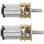 QMseller 2PCS DC 6V 300RPM Micro Gear Box Speed Reduction Motor 0.18A Electric Gear Motor with 2 Terminals