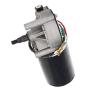Fielect DC 24V 52RPM Reversible Worm Geared Motor High Torque Electric Gear Motor Turbine Worm Gear Box Reduction Motor, Left Threaded Shaft GW70105
