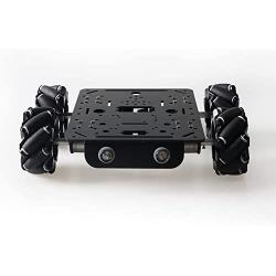Professional 80mm Mecanum Wheel Car Chassis MC200 for Arduino / Raspberry pi / Micobit, Remote Control 4WD Metal Smart Robot Car Chassis Kit Omnidirectional Wheel with DC TT Motor DIY Toy AI RoS STEAM