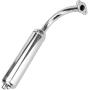 FVRITO Chrome Exhaust Muffler Pipe and gasket nut kit for 2 stroke 49cc 60cc 66cc 80cc Engines Gas Motorized Bicycle Motor Bikes Silver