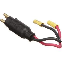 Attwood 14352-3 Medium-Duty Trolling Motor Connector, Male Plug, Motor Side, 5-Inch Harness with Butt Connectors, 10-Gauge Wire
