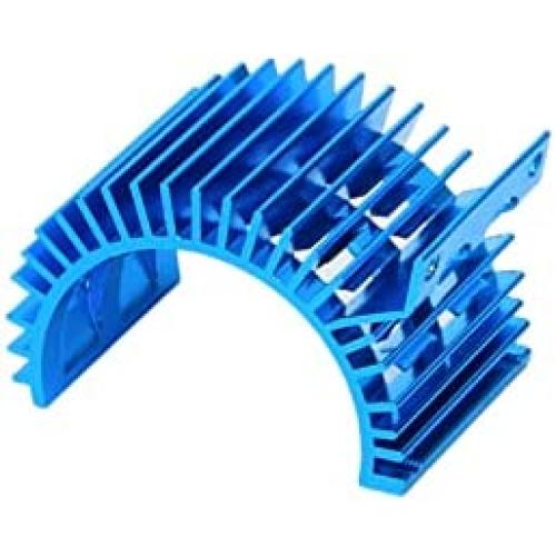 RC 540 550 Motor heatsink Without Fan Side Vented Alloy Aluminum Heat Sink Cooling for 1/10 RC Truck/Boat HSP HPI Wltoys Himoto Redcat 1Pcs(Blue)