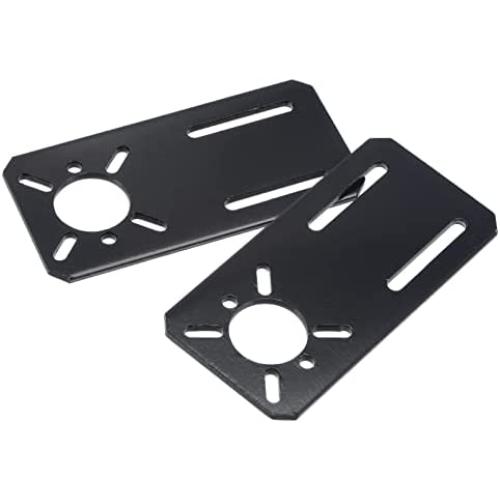 MECCANIXITY Motor Mounting Bracket Alloy Mount Plate Holder 100x50mm Black for 28/35/42 Stepper Motor 2 Pack