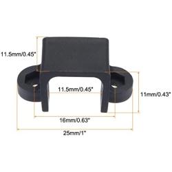 MECCANIXITY Motor Mounting Bracket Motor Base 11.5mm Black with Screws Nuts for N20 Micro Gear Motor 4 Pack