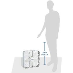 Lasko 20″ Weather-Shield Performance Box Fan-Features Innovative Wind Ring System for Up to 30% More Air, 20 Inch, 3720