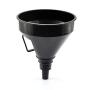 Multi-fFunctional Plastic Oil Funnel with Flexible Extension Nozzle for Cars and Motorcycles, Engine Oil, Liquid, Diesel, Kerosene,Gasoline (2pc Black x Diameter 13cm)