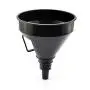 Multi-fFunctional Plastic Oil Funnel with Flexible Extension Nozzle for Cars and Motorcycles, Engine Oil, Liquid, Diesel, Kerosene,Gasoline (2pc Black x Diameter 13cm)
