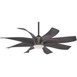 Minka-Aire F788L-GS Dream Star 60 Inch Ceiling Fan with Integrated LED Light and DC Motor in Graphite Steel Finish