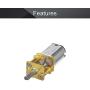 Fielect Mini Gear Motor DC 12V 40RPM Micro Gear Motor, Speed Reduction Motor N20 for RC Car, Robot Model, DIY Engine Toys