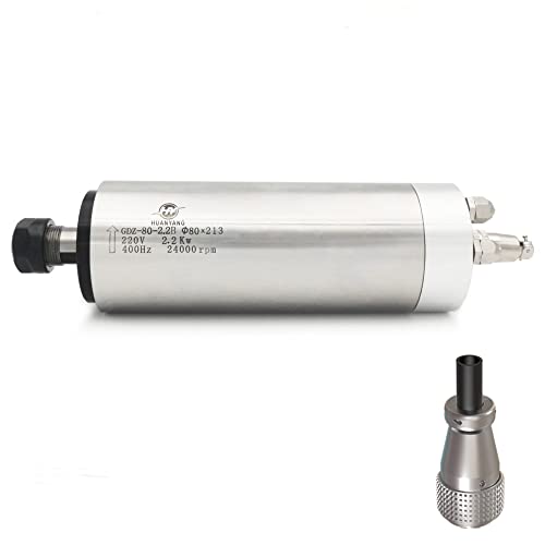 Water Cooled CNC Spindle Milling Motor 220V 2.2KW 24000RPM 400hz Φ80mm ER20 Collet HUANYANG CNC VFD Motor Factory Direct Sales