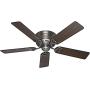 Hunter Indoor Low Profile III Ceiling Fan with Pull Chain Control, 52