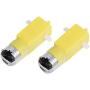 Gumps grocery 2PCS Gear Motor for Arduino Intelligent Car Gear Motor TT Motor Robot DC 3V-6V 1:48