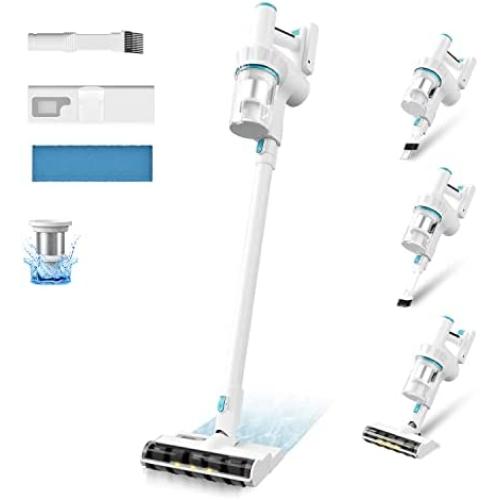 YOKEKON Cordless Stick Vacuum Cleaner - 280W Brushless Motor with 22KPa Powerful Suction for Pet Family, Wet and Dry Lightweight Vacuum Cleaner with 35min Detachable Battery