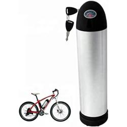 Jieoto Electric Bicycle Rechargeable Lithium Ion Batteries 24V/36V/48V 13AH E-Bike Bottle Type Battery with Charger and BMS Protection Board Safe Lock, for Bike 250W 350W 500W Motor