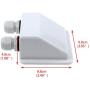Quluxe 2 Pcs Solar Weatherproof ABS Solar Double Cable Entry Gland for Solar Panels, Motorhomes, Caravans, Boats and RVs- White