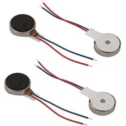 sourcing map Vibration Motor W Wire 4 Pcs DC 3V 10 mm Dia Mobile Phone Coin Flat Vibrating